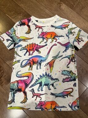 ⭐️BUNDLE 10 for $50⭐️ NEXT DIRECT • Kids Multicolor Dinosaur Print Tee - White